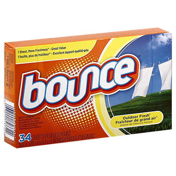 Bounce Fabric Softener Sheets Outdoor Fresh 34ct