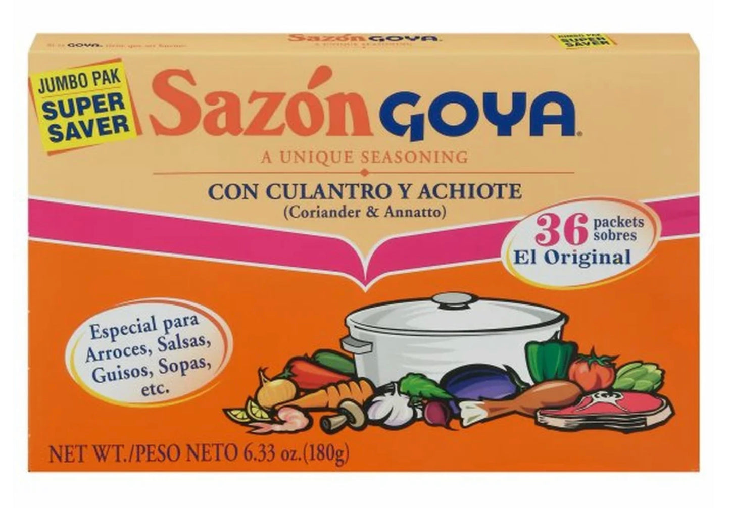 Goya Sazón Con Culantro & Achiote 36pk