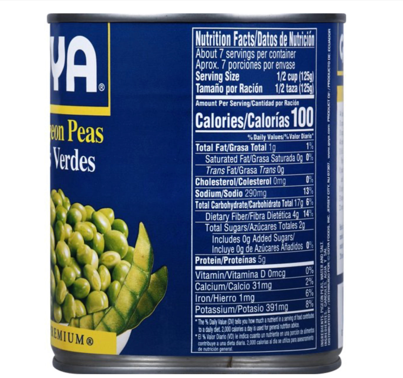 Goya Green Pigeon Peas 29oz