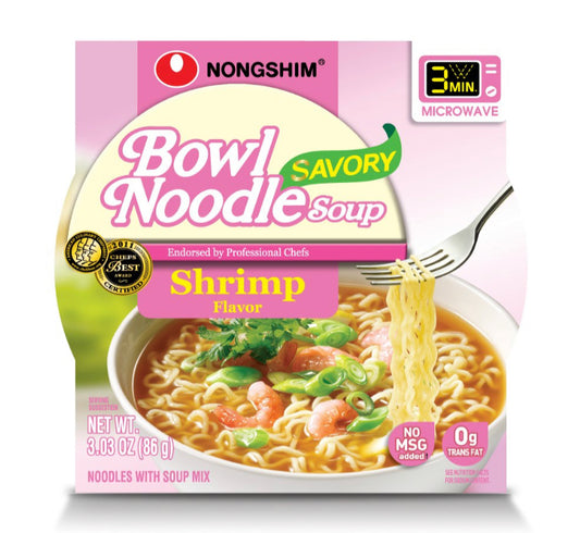 Nongshim Bowl Noodle Soup Shrimp Flavor 3.03oz