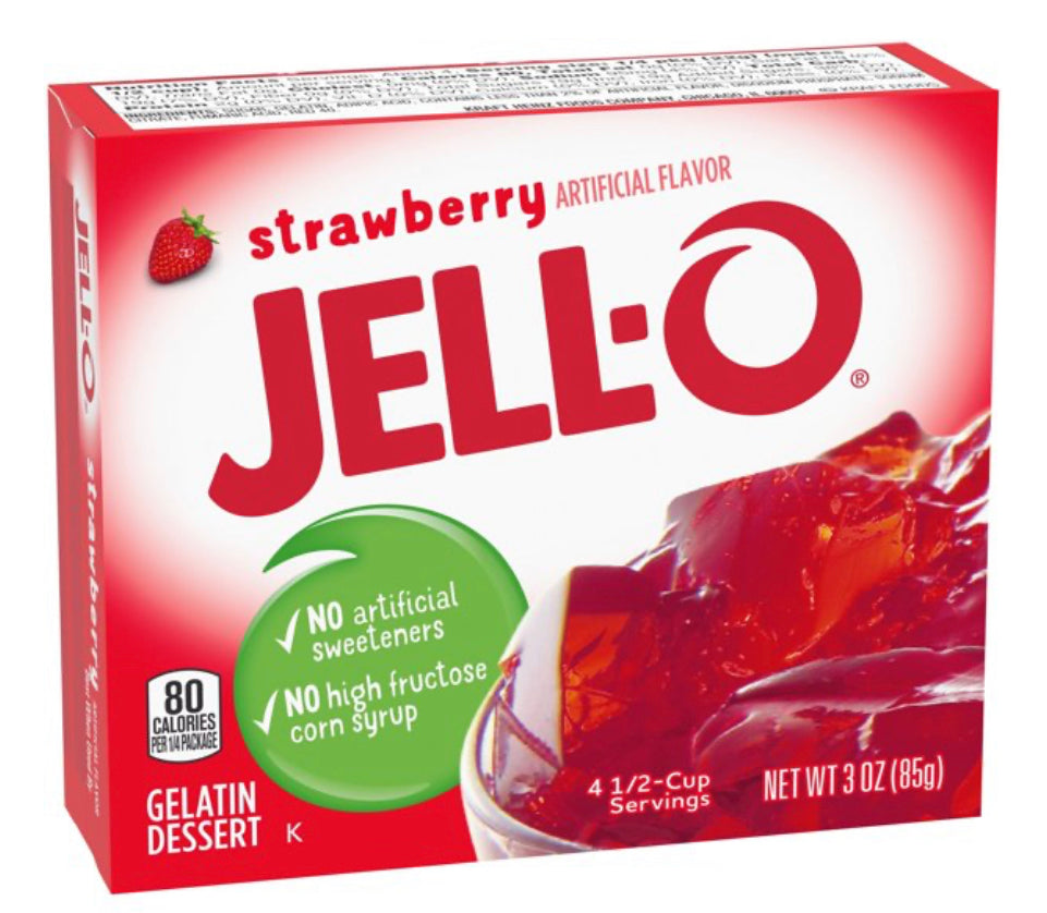 Jell-O Strawberry Banana Gelatin Dessert Mix 3oz