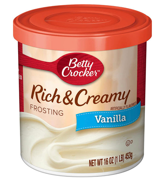 Betty Crockers Rich & Creamy Vanilla Frosting 16oz