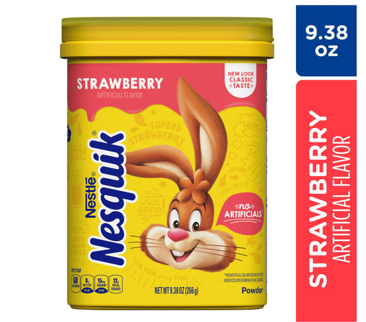 Nesquik Strawberry Flavor Powder Drink Mix 9.38 oz