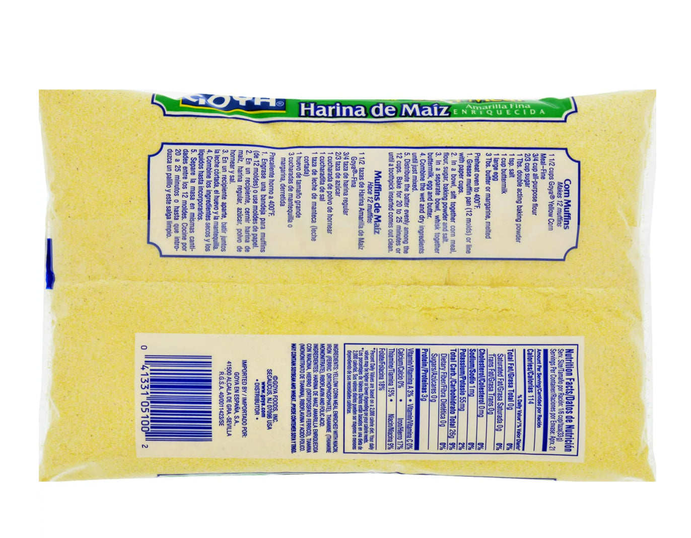 Goya Fine Yellow Corn Meal 12oz