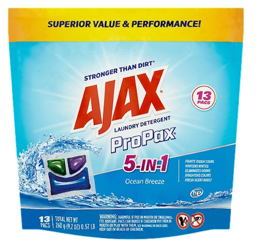 Ajax 5 In 1 Laundry Pods Ocean Breeze 13ct