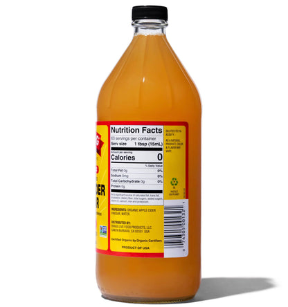 Bragg Apple Cider Vinegar Raw Unfiltered &Unpasteurized With Mother 32oz