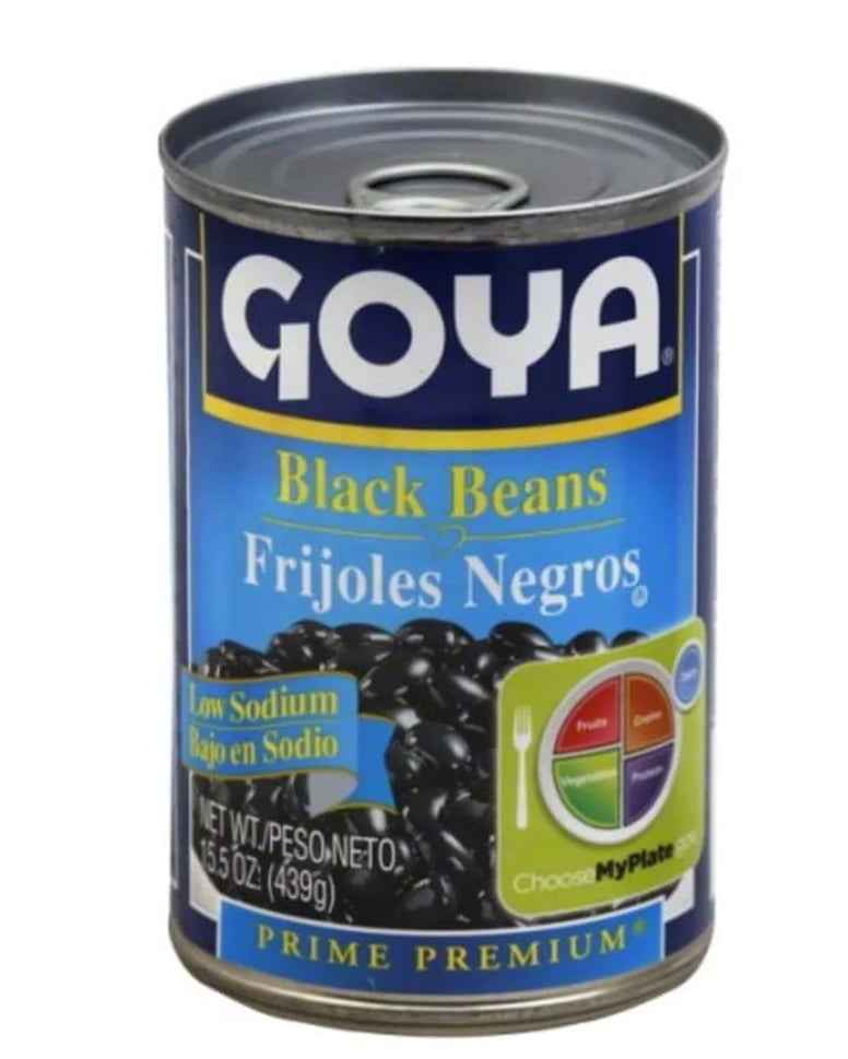 Goya Black Beans Low Sodium 15.5oz