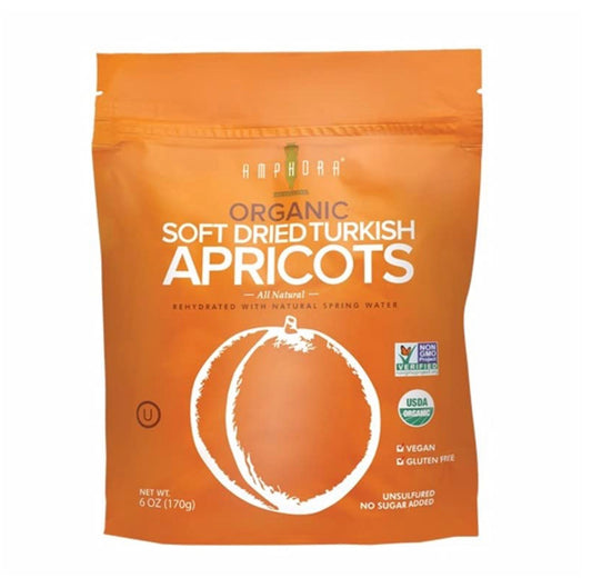 Amphora Organic Soft Dried Turkish Apricots 6oz