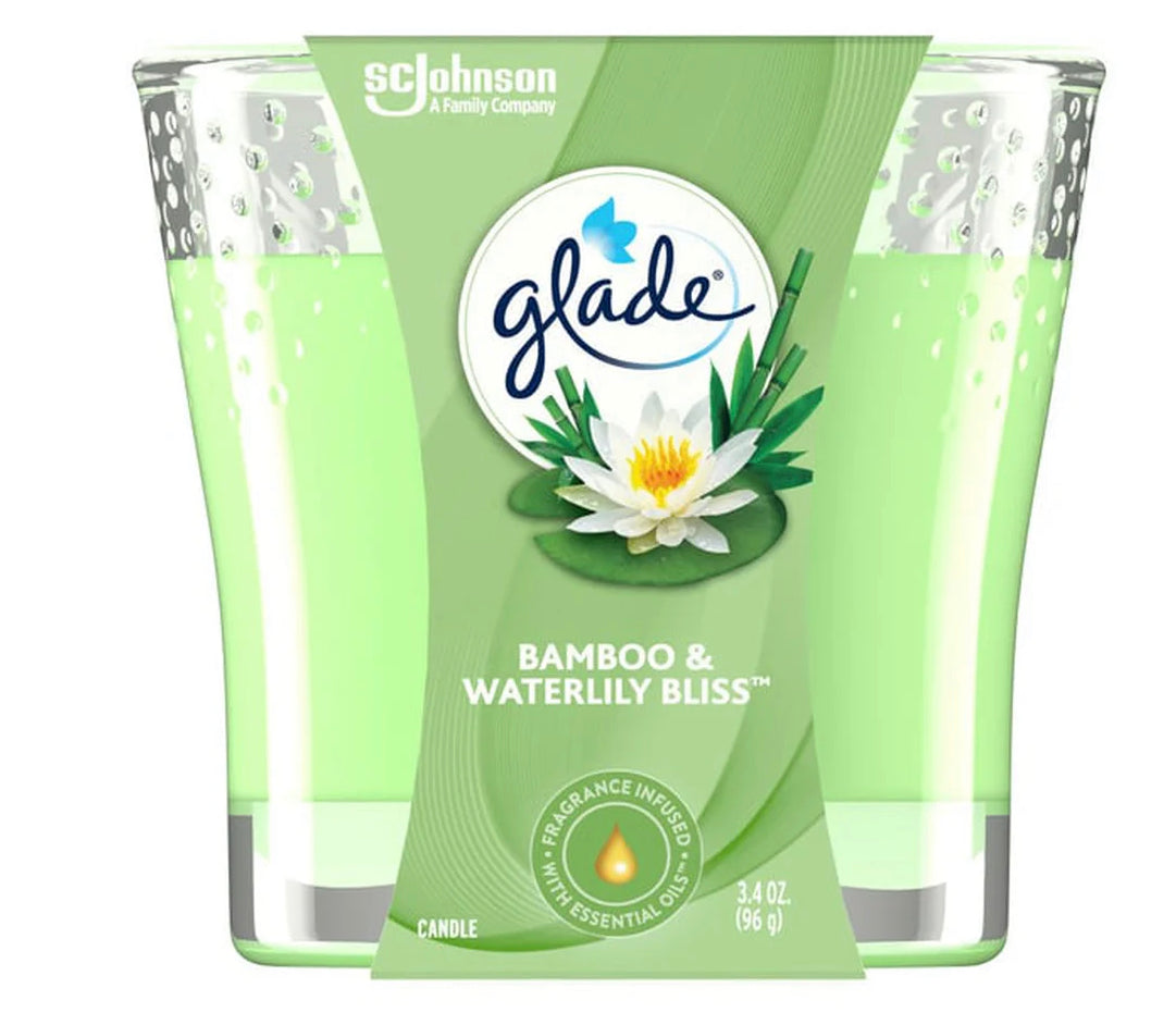 Glade Candle Jar Bamboo & Waterlily Bliss 3.4oz