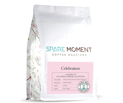 Spare Moment Coffee Celebration Medium Roast Whole Bean Coffee 12oz