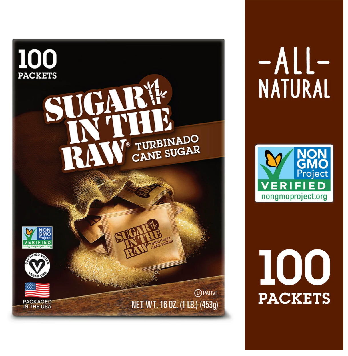 Sugar In The Raw Turbinado Cane Sugar 100ct