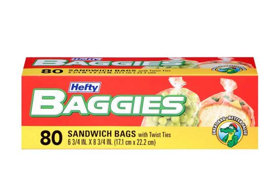 Hefty Baggies 80 Sandwich Bags