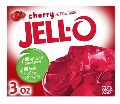 Jell-O Cherry Gelatin Dessert Mix 3oz
