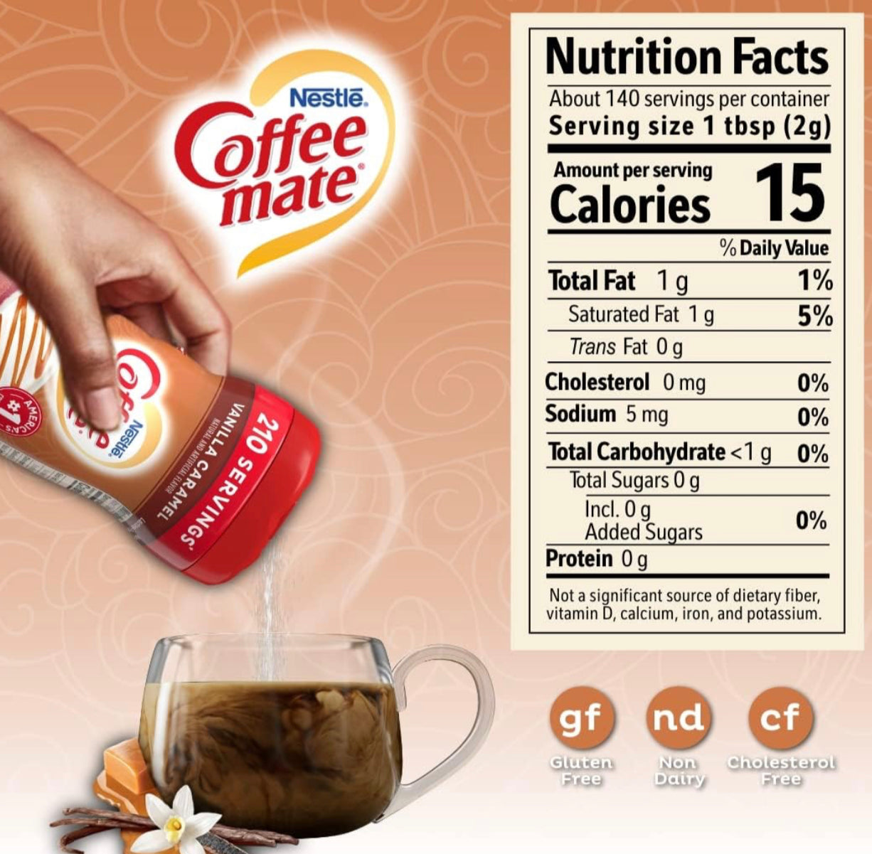 Coffee Mate Vanilla Caramel Coffee Creamer 15oz