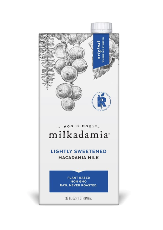 Milkadamia Macadamia Milk Light Sweetened 32oz