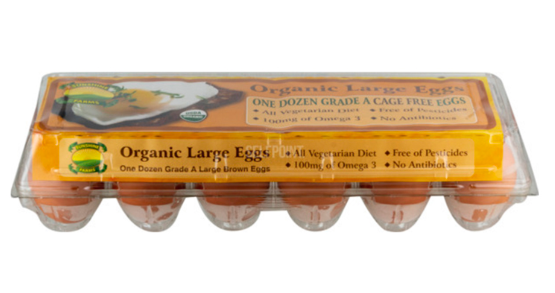 Sunshine Farms Organic Grade A Large Brown Eggs 12ct
