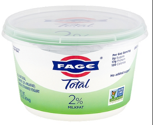 Fage Total 2% Milk Fat Yogurt 16oz