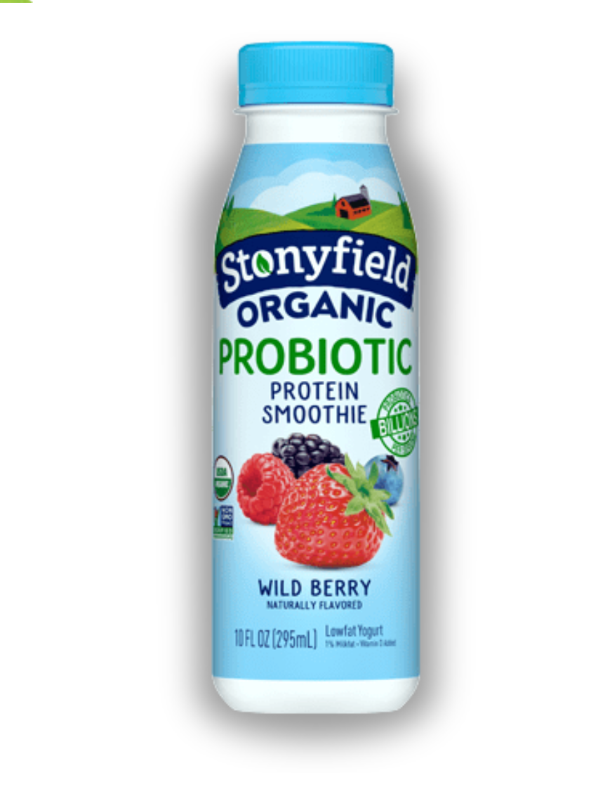 Stonyfield Organic Probiotic Protein Smoothie Wild Berry 10oz