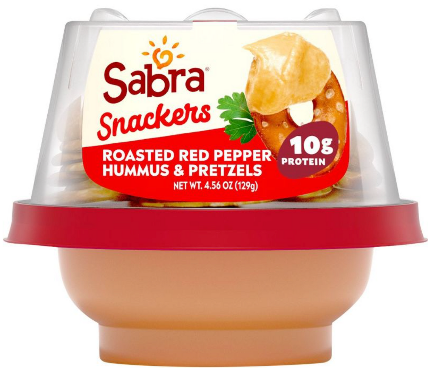 Sabra Roaster Red peppers, Hummus & Pretzels 4.56oz