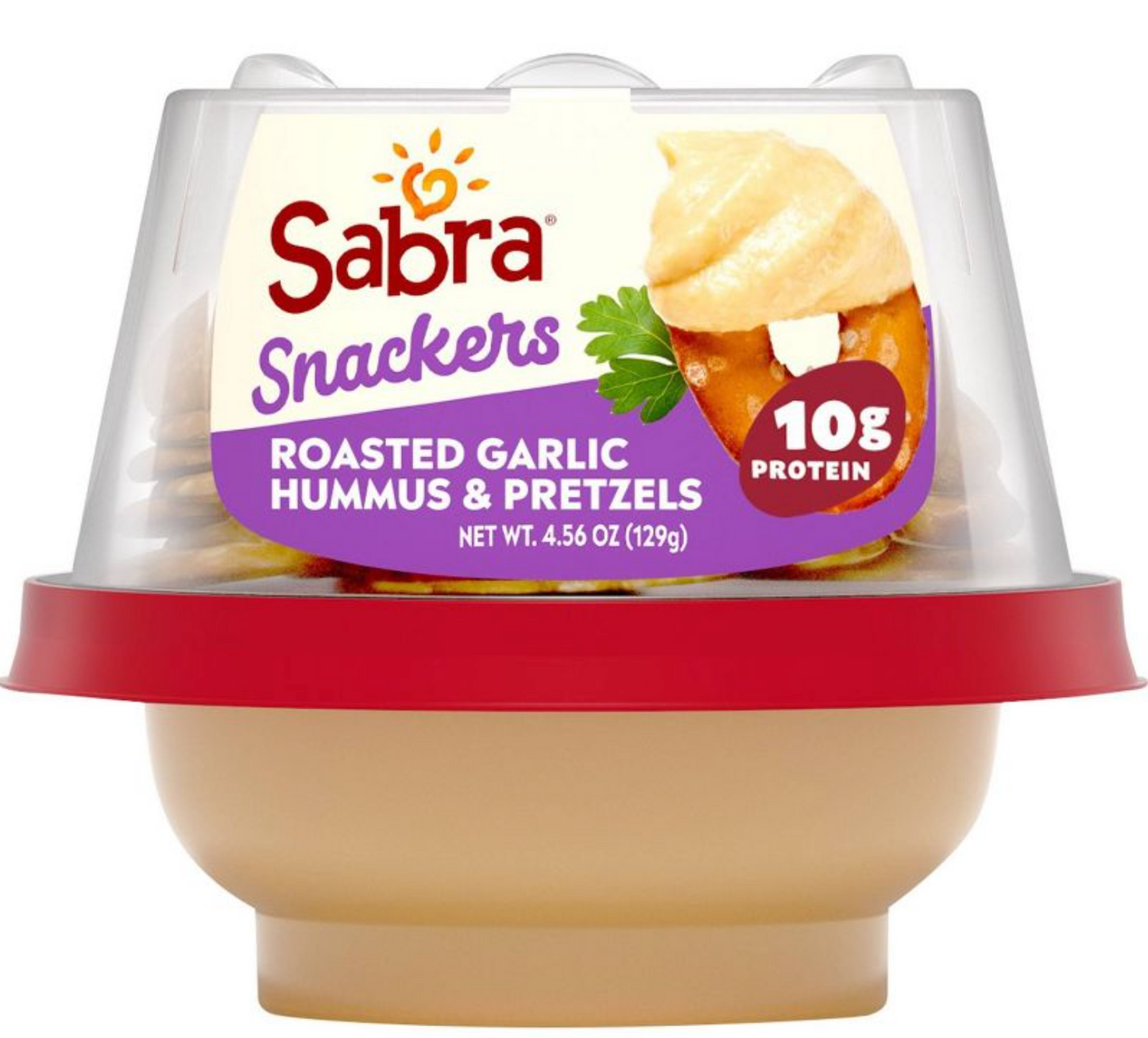 Sabra Roasted Garlic Hummus With Pretzels Snacker 4.56oz