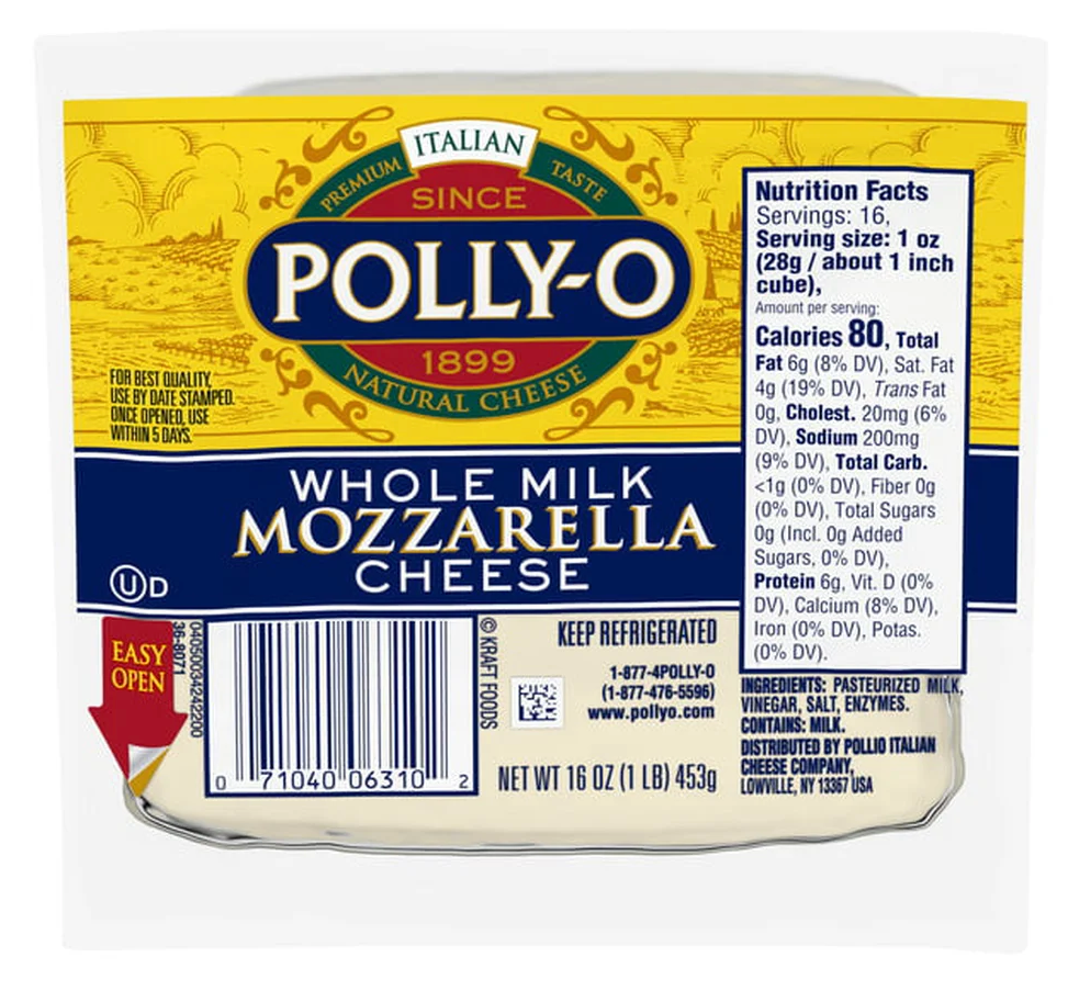 Polly-O Mozzarella Cheese 1lb