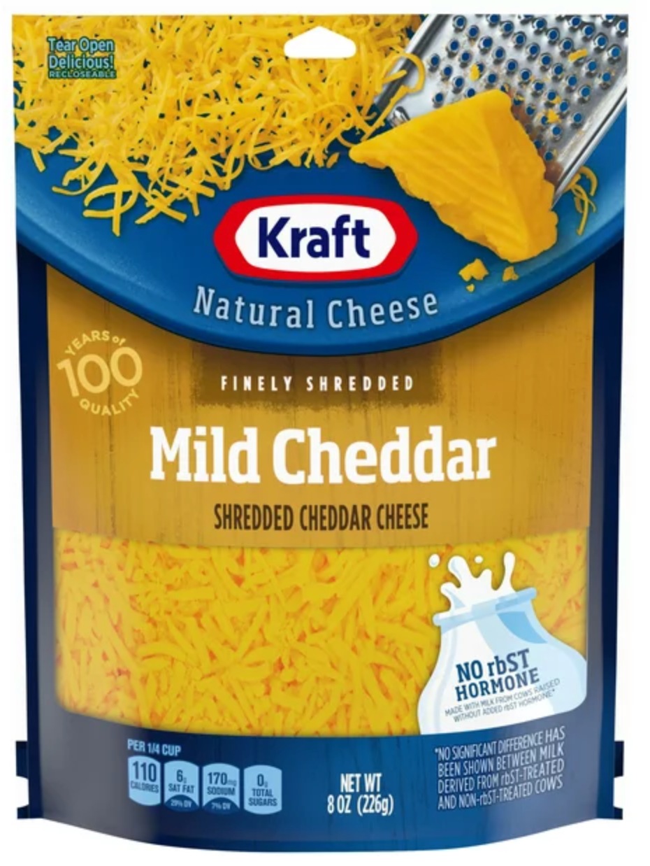 Kraft Mild Cheddar Finely Shredded Cheese 8oz