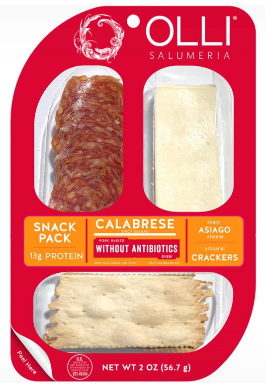 Olli Salumeria Calabrese & Asiago Cracker Snack Tray 2oz