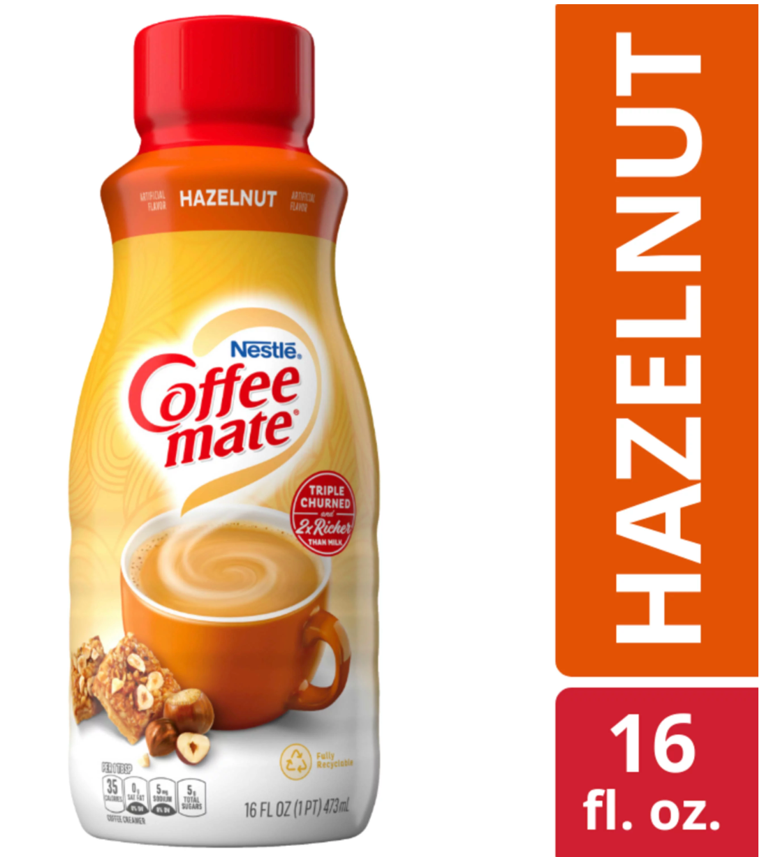 Coffee Mate Hazelnut Liquid Coffee Creamer 16oz