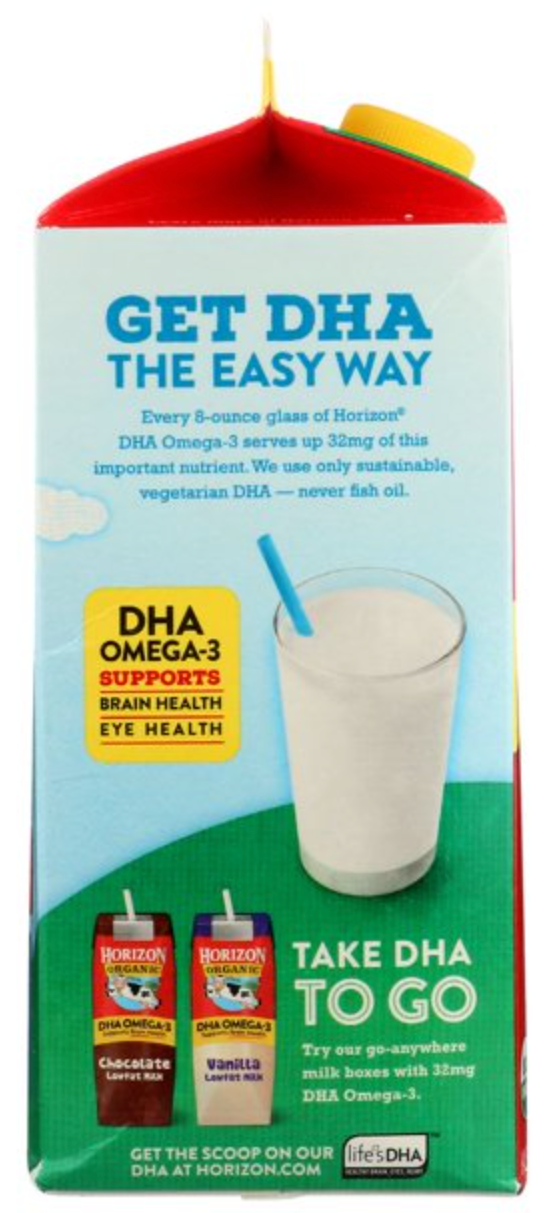 Horizon Organic Whole Milk DHA Omega 3 1/2gl