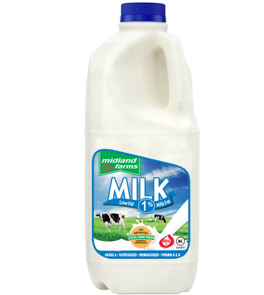 Midland Farms 1% Low Fat Milk 1/2gl