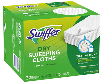 Swiffer Sweeper Dry Sweeping Pad Multi Surface Refills Unscented 32ct