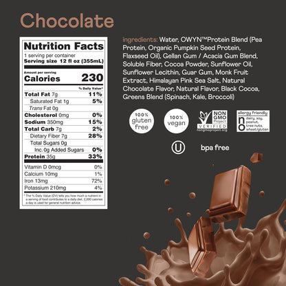 Owyn Elite Pro Chocolate 12oz