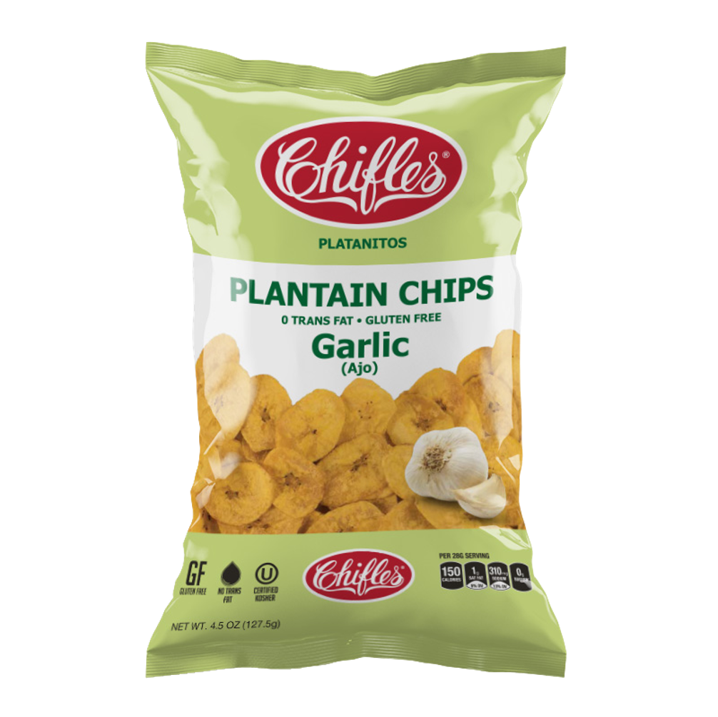 Chifles Plantain Chips Garlic 4.5oz