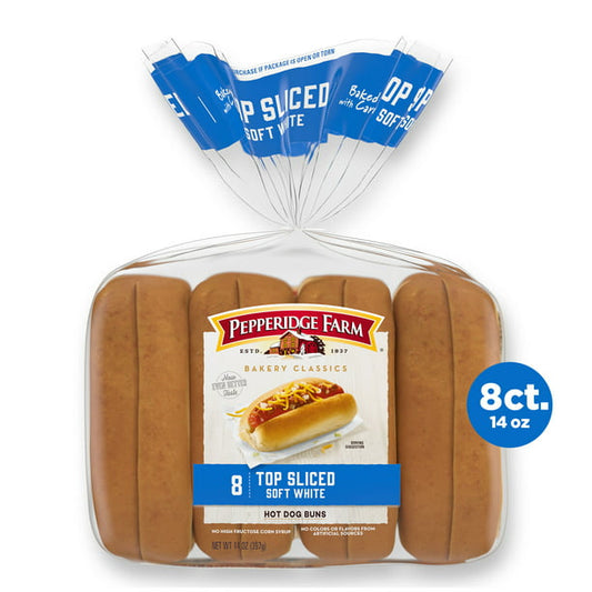 Pepperidge Farm Hot Dog Buns Top Sliced 8ct