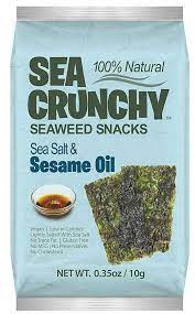 Sea Crunchy Seaweed Snacks Sea Salt & Sesame Oil 0.35oz