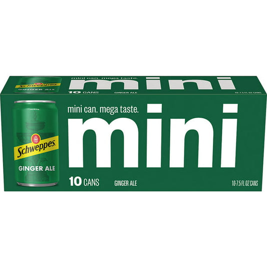 Schweppes Ginger Ale Mini 7.5oz 10pk