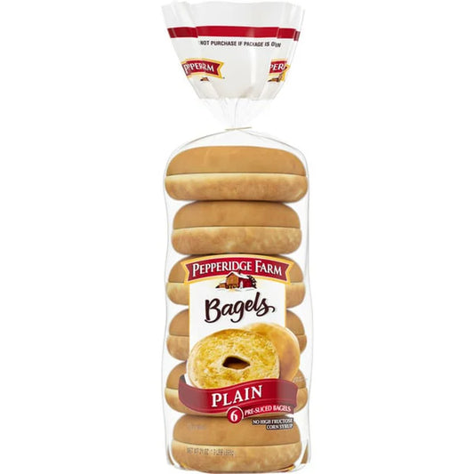 Pepperidge Farms Plain Bagels 6ct