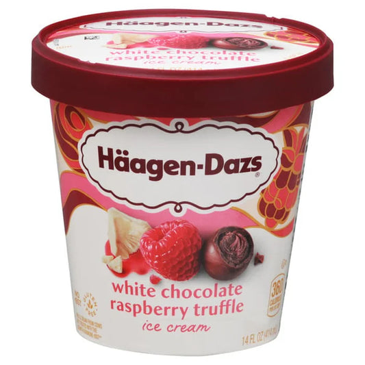 Haagen Dazs White Chocolate Raspberry Truffle 14oz