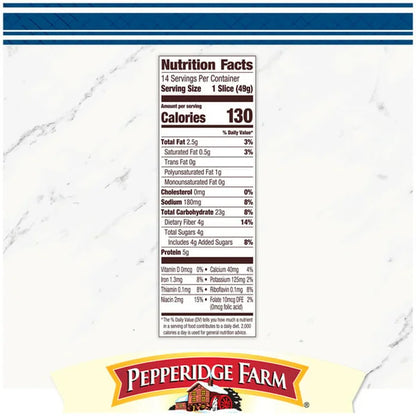 Pepperidge Farm Farmhouse 100% Whole Wheat 24oz