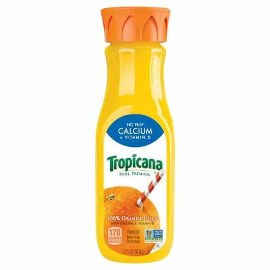 Tropicana Orange Calcium No Pulp 12oz