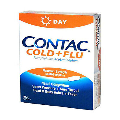 Contac Cold+Flu 8 Caplets Day Time